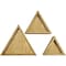 Ekena Millwork Triangle, Closed Back, Vintage Farmhouse Shadow Box Shelves, Barnwood Decor Collection, PK3 DECR15SBTRCBUF - alternate 1